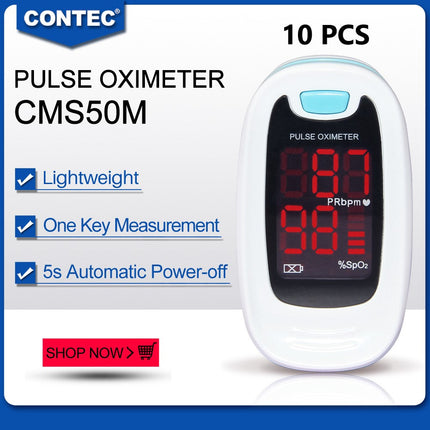 CMS50M Blue Fingertip Pulse Oximeter Spo2 Monitor Blood Oxygen LED