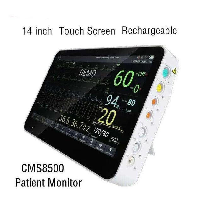 CONTEC CMS8500 14-Inch Touchscreen Vital Signs Monitor - Advanced 6 Parameter Monitoring with Optional ETCO2