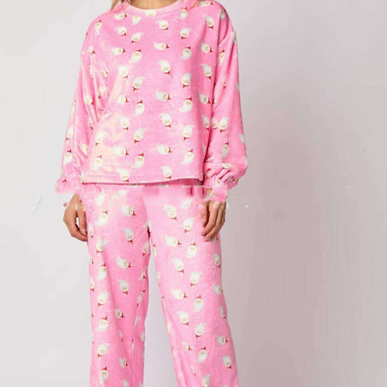 Casual Flannel Pajama Sets For Women 2 Piece Cute Long Sleeve Matching Lounge Shirts Sets Santa Claus Pajamas Homewear - Très Elite