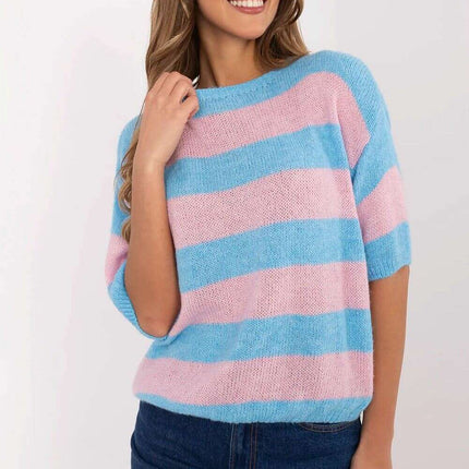 Casual Multicolor Striped Jumper Model 209483 Soft Knit