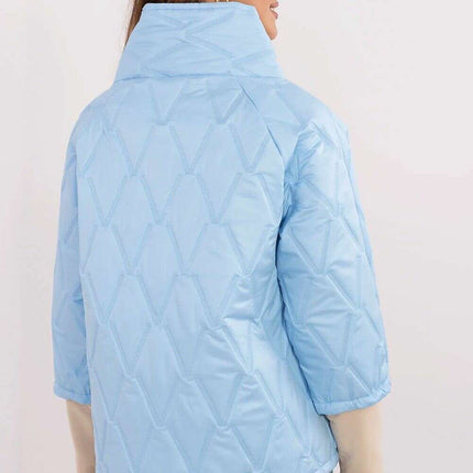 Casual Quilted Jacket Three Quarter Sleeves Polyester Women - Très Elite