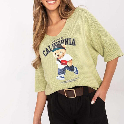 Casual Women Jumper Model 206727 Cotton Blend Pullover - Très Elite