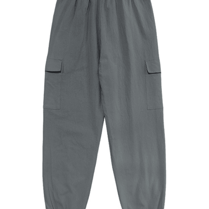 Casual cuffed multi-pocket drawstring trousers - Très Elite