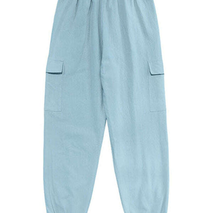 Casual cuffed multi-pocket drawstring trousers - Très Elite