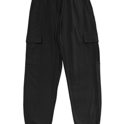 Casual cuffed multi-pocket drawstring trousers - Très Elite