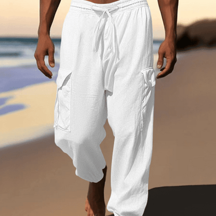 Casual cuffed multi-pocket drawstring trousers - Très Elite