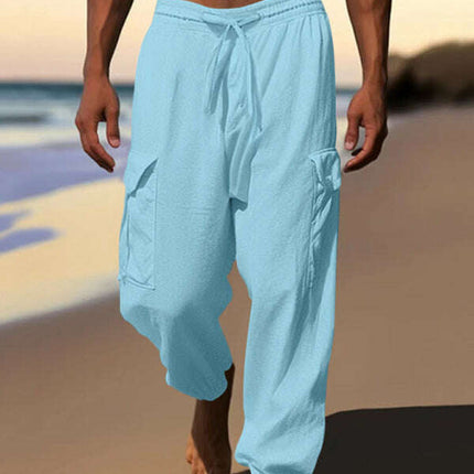 Casual cuffed multi-pocket drawstring trousers - Très Elite