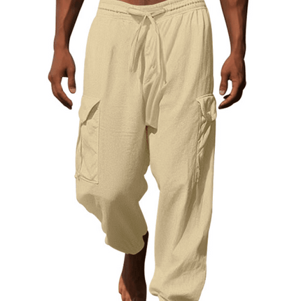 Casual cuffed multi-pocket drawstring trousers - Très Elite
