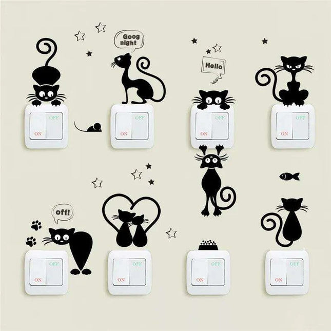 Cat Lover's Dream: Charming Peel and Stick Wall Decals for Playful Spaces