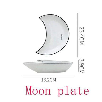 Celestial Blossom Ceramic Plate Collection - Artistic Dining & Snacking Essentials - Très Elite
