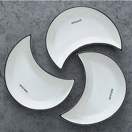 Celestial Blossom Ceramic Plate Collection - Artistic Dining & Snacking Essentials - Très Elite
