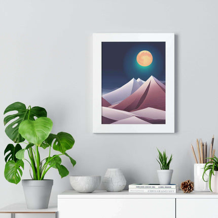 Celestial Harmony Framed Night Sky Artwork - Sustainable Chic for Your Living Space..