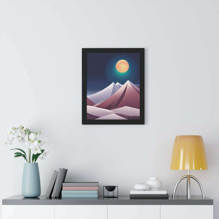Celestial Harmony Framed Night Sky Artwork - Sustainable Chic for Your Living Space..