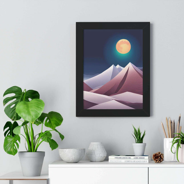 Celestial Harmony Framed Night Sky Artwork - Sustainable Chic for Your Living Space