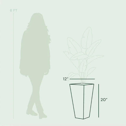 Cement Gray 20-Inch Tapered Resin Planter from the Finley Collection..