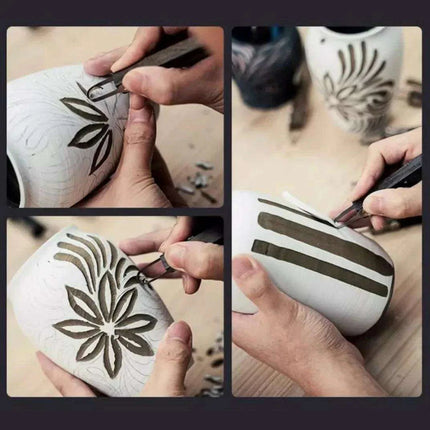 Ceramic Crafting Precision Tool Kit: Premium Blades for Artistic Excellence - Très Elite