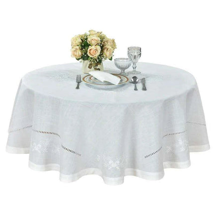 Chamomile Elegance White Table Linen Set by Jimo Lace - Très Elite
