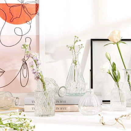 Charming 60-Piece Vintage Glass Vase Collection for Home and Special Occasions - Très Elite