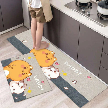Charming Absorbent Kitchen Rug - Stylish Non-Slip Mat for Safe Living Spaces