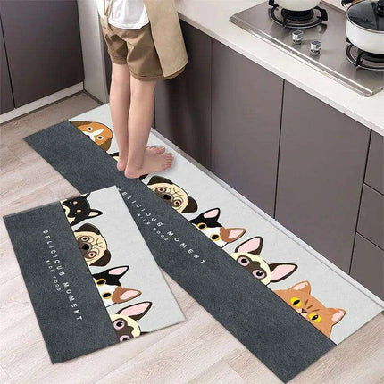 Charming Absorbent Kitchen Rug - Stylish Non-Slip Mat for Safe Living Spaces