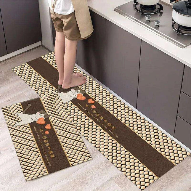 Charming Absorbent Kitchen Rug - Stylish Non-Slip Mat for Safe Living Spaces