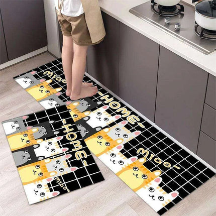 Charming Absorbent Kitchen Rug - Stylish Non-Slip Mat for Safe Living Spaces