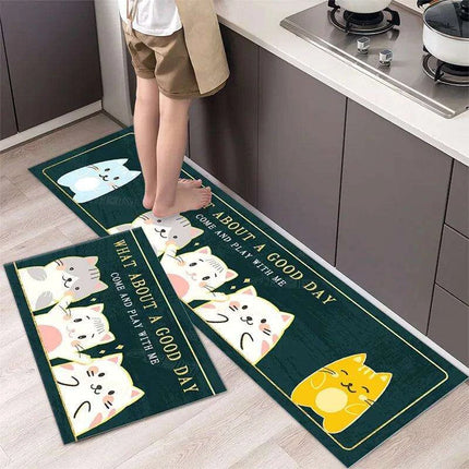 Charming Absorbent Kitchen Rug - Stylish Non-Slip Mat for Safe Living Spaces