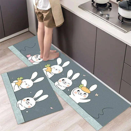 Charming Absorbent Kitchen Rug - Stylish Non-Slip Mat for Safe Living Spaces
