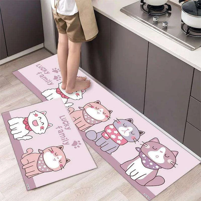 Charming Absorbent Kitchen Rug - Stylish Non-Slip Mat for Safe Living Spaces