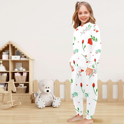 Charming All-Over Print Girls' Polyester Pajama Set (Sizes 2-7) - Très Elite