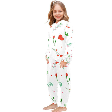 Charming All-Over Print Girls' Polyester Pajama Set (Sizes 2-7) - Très Elite