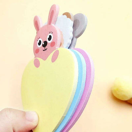 Charming Animal-Inspired Heart-Shaped Sticky Notes for Creative Minds - Très Elite