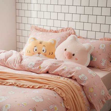 Adorable Animal Plush Cushion - Soft and Snuggly Comfort