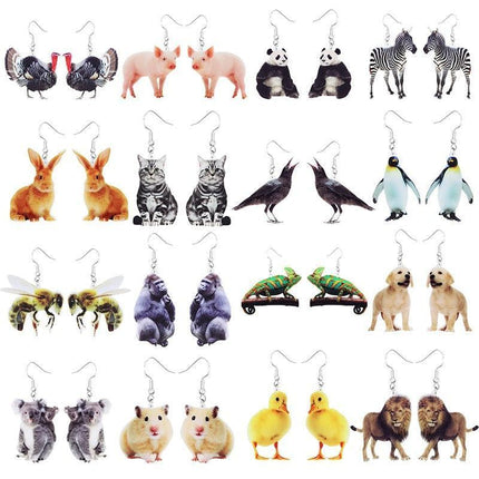 Charming Animal-Themed Acrylic Earrings for the Fashion-Forward Individual- Très Elite- Très Elite