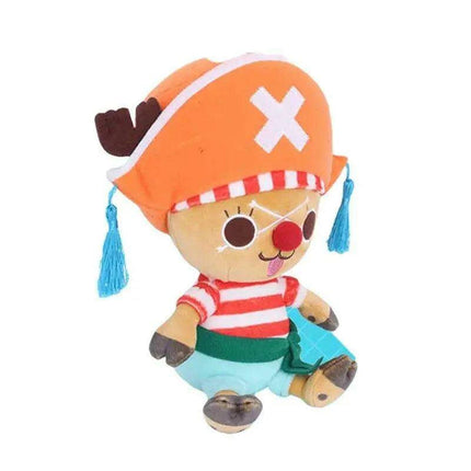 Charming Anime Plush Doll Set - Luffy, Chopper, Ace & Law - 25CM Collectible Figures for Kids and Loved Ones