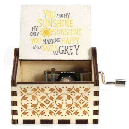 Charming Antique-Inspired Wooden Music Box - A Melody of Timeless Beauty - Très Elite