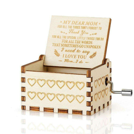 Charming Antique-Inspired Wooden Music Box - A Melody of Timeless Beauty - Très Elite