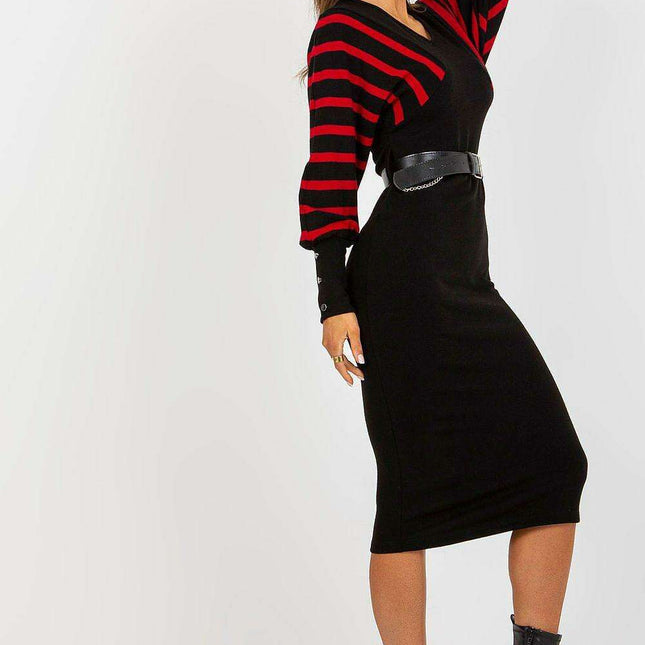 Charming Belted Knit Daydress - Très Elite