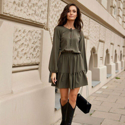 Charming Blush Ruffled Day Dress - Très Elite