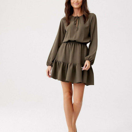 Charming Blush Ruffled Day Dress - Très Elite
