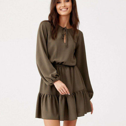Charming Blush Ruffled Day Dress - Très Elite