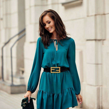 Charming Blush Ruffled Day Dress