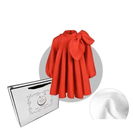 Charming Boutique Princess Dress for Girls with Elegant Bow and Puff Sleeves - Très Elite