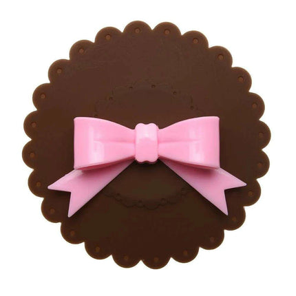 Charming Bowknot Silicone Cup Lid - Stylish and Secure Beverage Cover - Très Elite