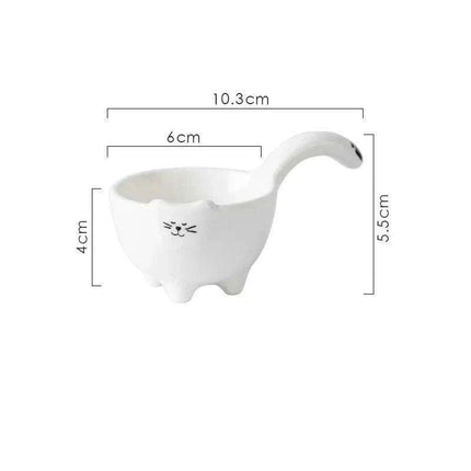 Charming Bunny and Kitty Ceramic Sauce Dish Set for Whimsical Dining Experiences - Très Elite
