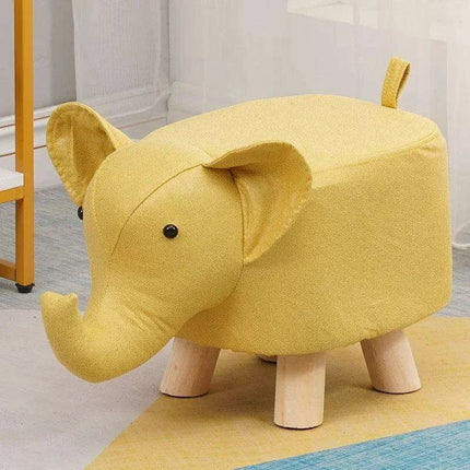 Charming Cartoon Animal Wooden Stool for Kids - Fun and Portable Shoe Changing Seat - Très Elite