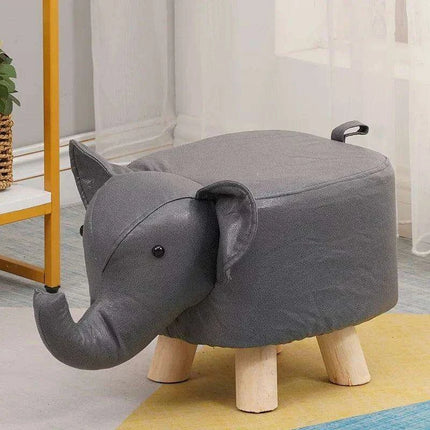 Charming Cartoon Animal Wooden Stool for Kids - Fun and Portable Shoe Changing Seat - Très Elite