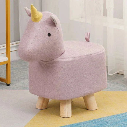 Charming Cartoon Animal Wooden Stool for Kids - Fun and Portable Shoe Changing Seat - Très Elite
