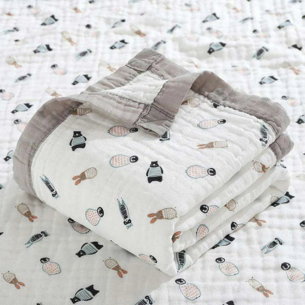 Charming Cartoon Cotton Swaddle Blanket for Infants - Multi-Functional Baby Wrap - Très Elite