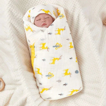 Charming Cartoon Cotton Swaddle Blanket for Infants - Multi-Functional Baby Wrap - Très Elite